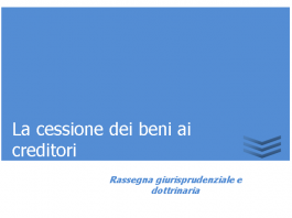 la cessione dei beni ai creditori 1