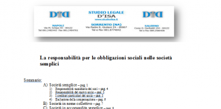 la responsabilitc3a0 per le obbligazioni sociali nelle societc3a0 semplici 1