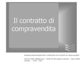 il contratto di compravendita 1