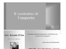 il contratto di trasporto 1